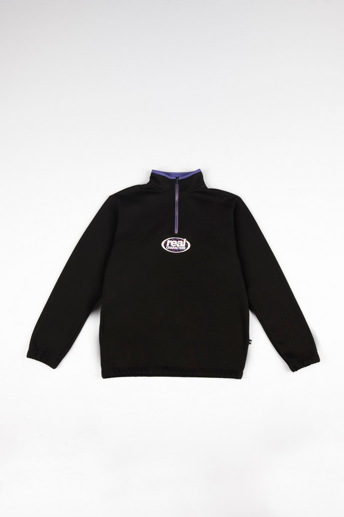 RARE ONE-OFFs Black Half-Zip - Real Characters