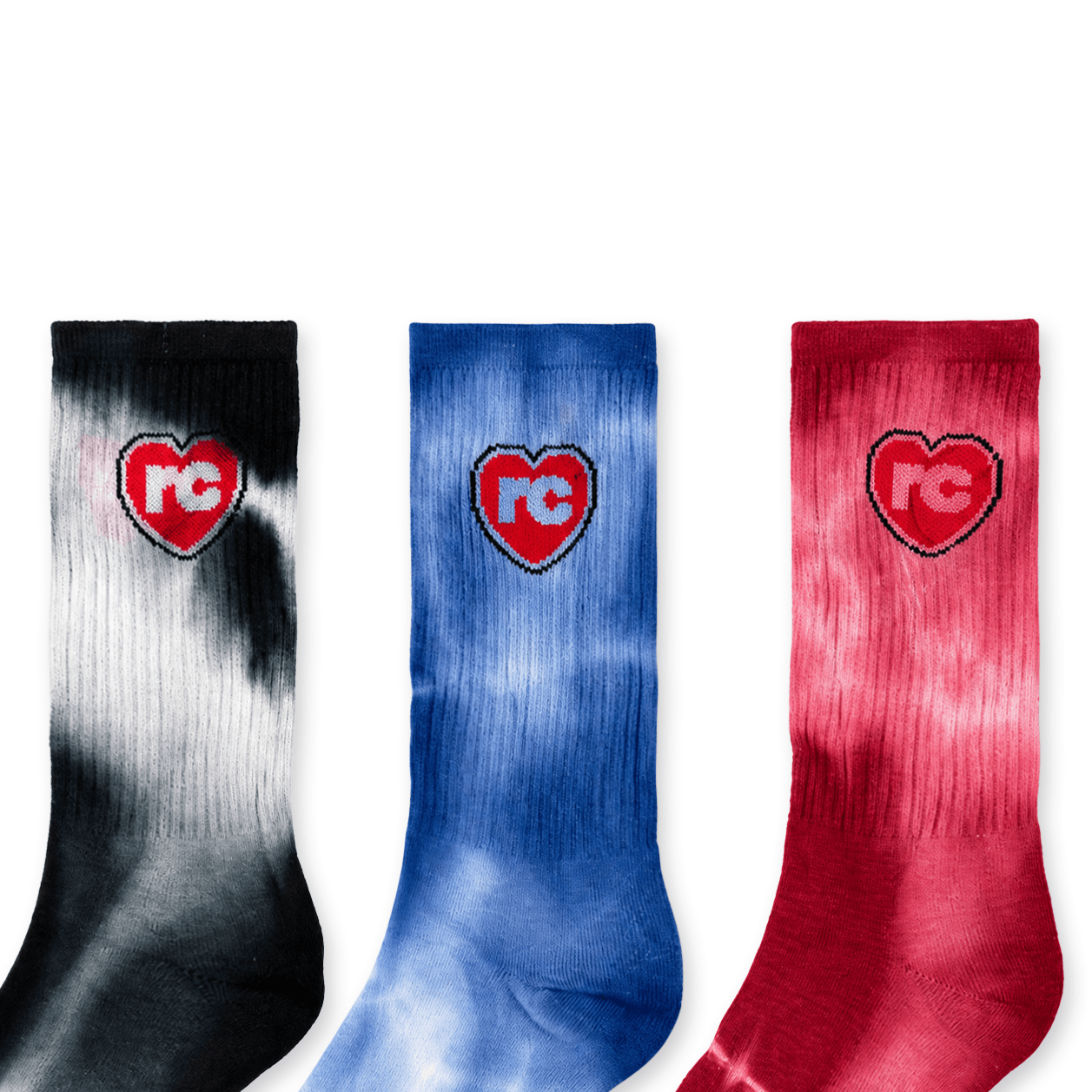 Heart Tie Dye Socks, 3-Pack - Image 2